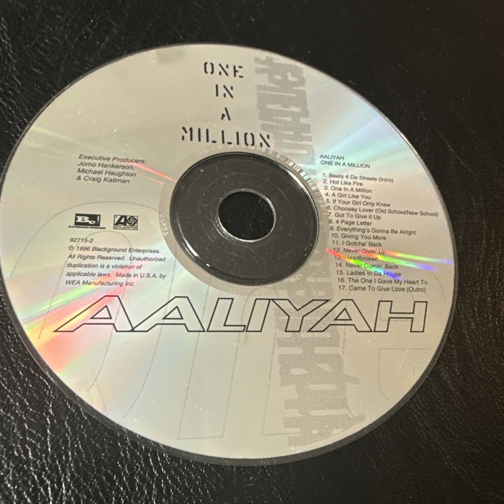 Aaliyah One In A Million CD R&B Hip Hop Soul Classic Disc Only